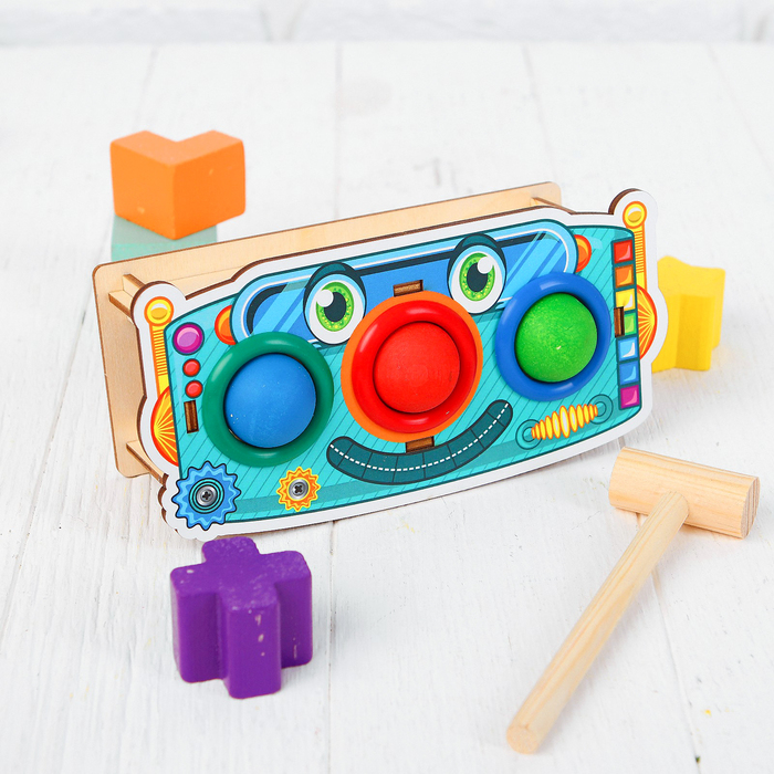 Стучалка-сортер "Радиоприёмник", с молотком