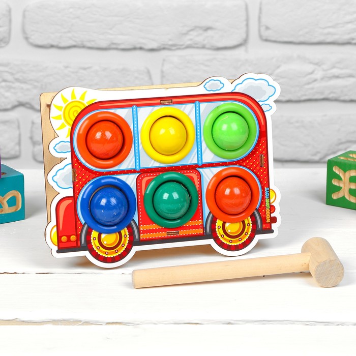 Стучалка-сортер "Автобус", с молотком