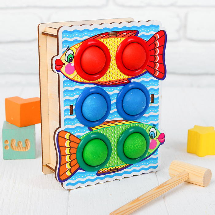 Стучалка-сортер "Рыбы", с молотком