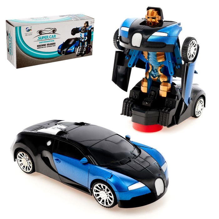 Машина «Автобот», трансформируется, световые и звуковые эффекты, работает от батареек, цвета МИКС