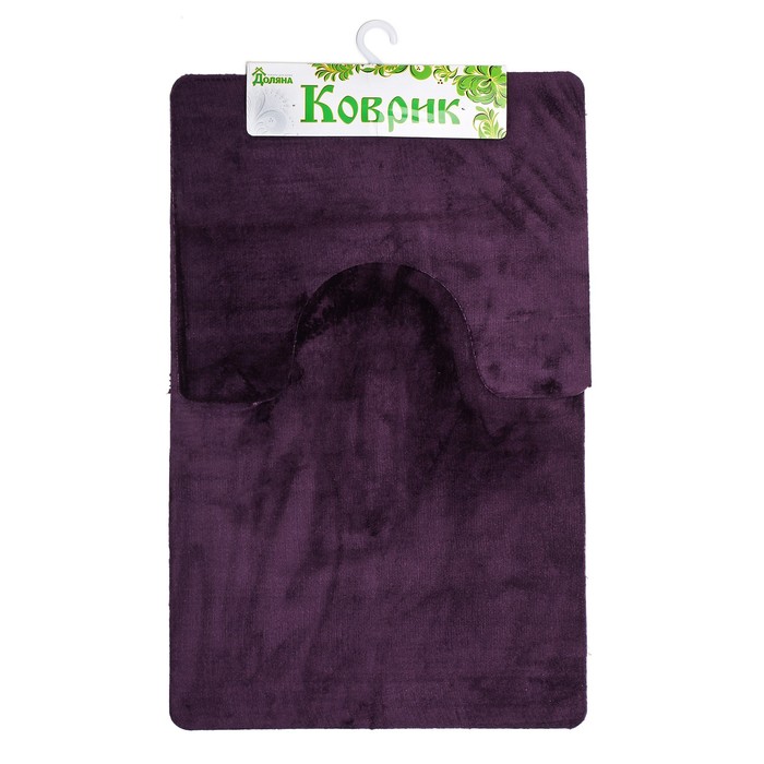 Набор ковриков для ванной и туалета 2 шт "Тень", цвет фиолетовый
