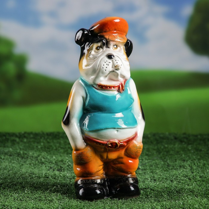 Садовая фигура "Бульдог фраер" глянец микс