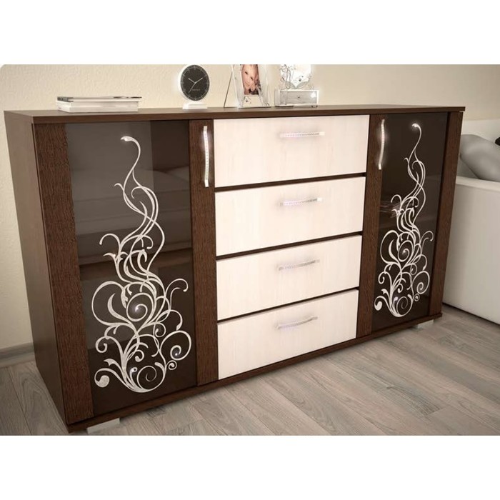 Комод Вега, 440х1500х850, Венге/Дуб молочный