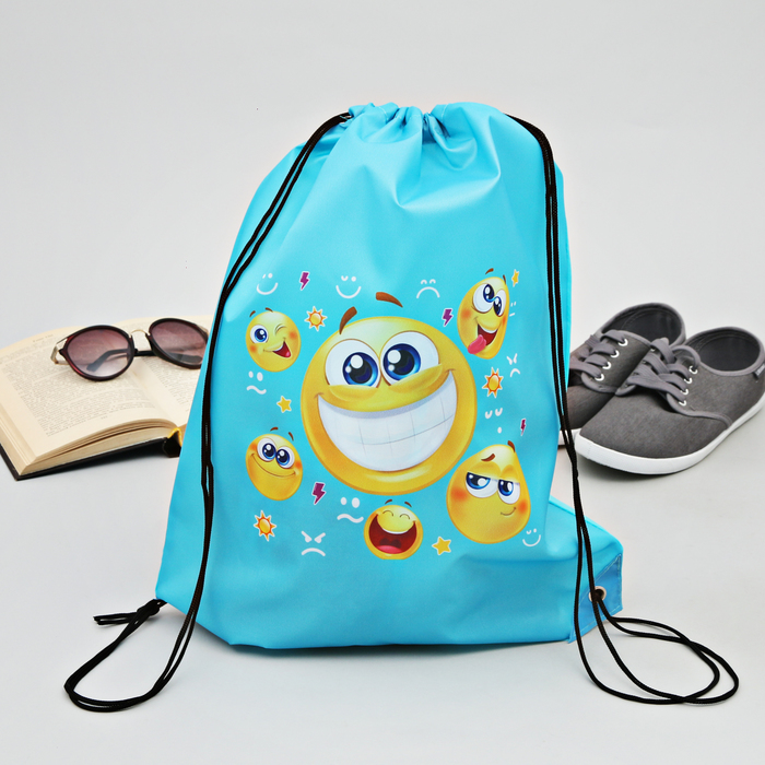 Сумка-рюкзак для обуви "Смайлы", 43 х 38 см
