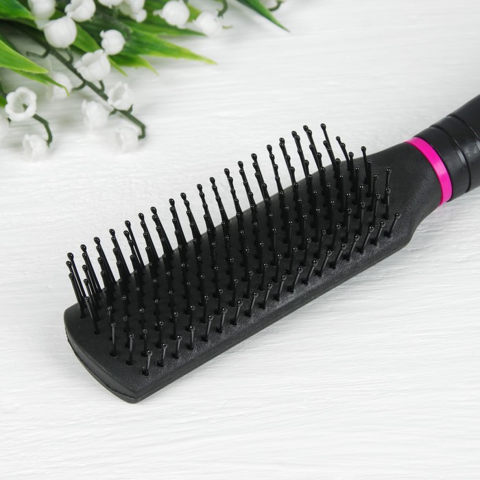 Расчёска массажная, прямоугольная, цвет МИКС/чёрный