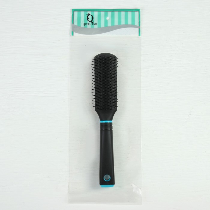 Расчёска массажная, прямоугольная, цвет МИКС/чёрный