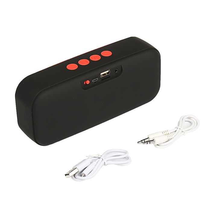 Портативная акустика Activ YCW HDY-555, bluetooth/USB/microSD, аккумулятор 1200 мАч, красная