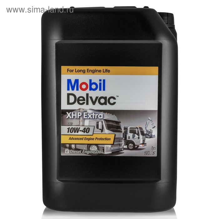 фото Моторное масло mobil 1 delvac xhp extra 10w-40, 20 л