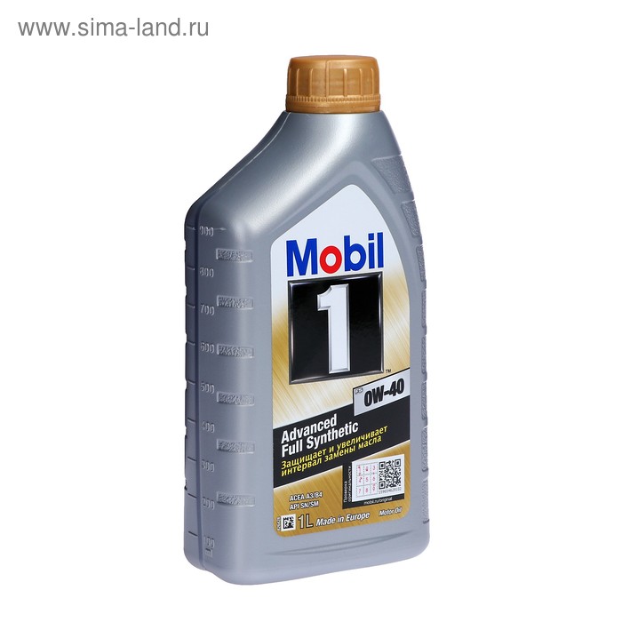 Масло моторное Mobil 1 FS 0w-40, 1 л масло моторное mobil 1 esp 0w–30 синтетическое 1 л