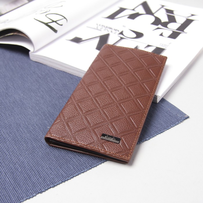 Портмоне мужское, 2 отдела для купюр, для карт, для монет, цвет коричневый