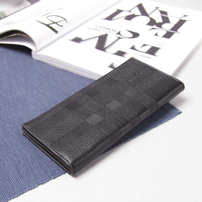 Портмоне мужское на магните, 2 отдела для купюр, для карт, для монет, цвет чёрный