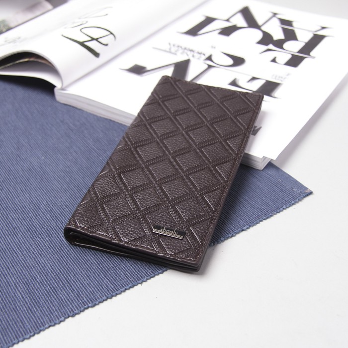 Портмоне мужское, 2 отдела для купюр, для карт, для монет, цвет коричневый