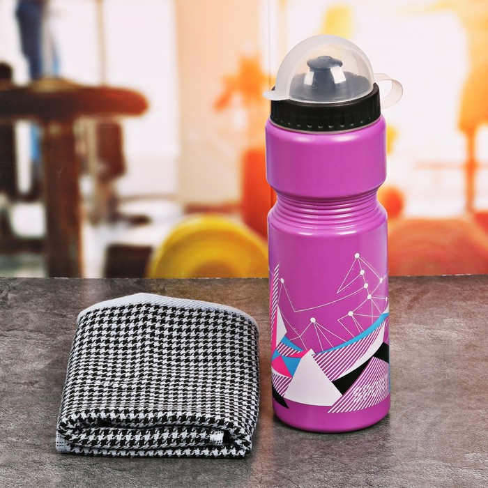 Набор "Sport", бутылка для воды 800 мл, полотенце, чехол