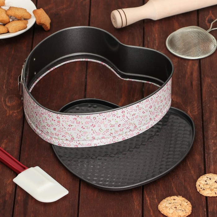 Набор форм для выпечки разъемных "Пастораль", 3 шт: 26/23/18х6,5 см, с антипригарным покрытием