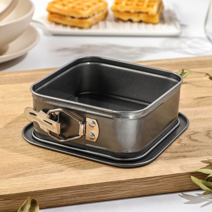 Форма для выпечки разъемная 14,5х4,5 см "Элин. Квадрат", антипригарное покрытие