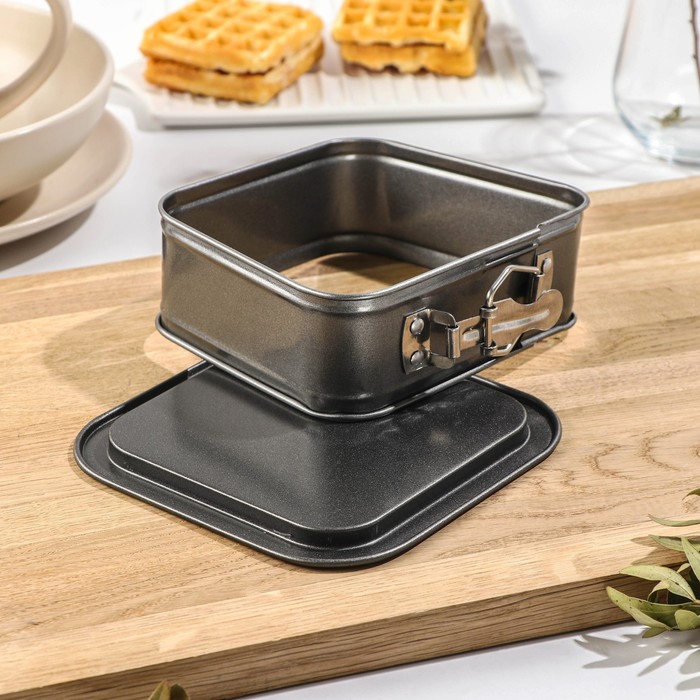 Форма для выпечки разъемная 14,5х4,5 см "Элин. Квадрат", антипригарное покрытие