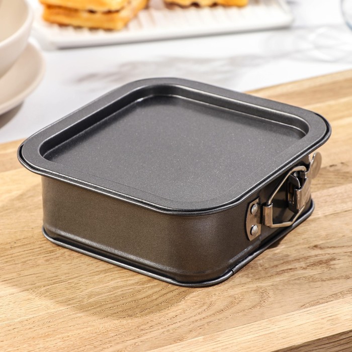 Форма для выпечки разъемная 14,5х4,5 см "Элин. Квадрат", антипригарное покрытие