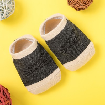 Носки низкие со стоперами "Мышонок" р-р 10 см, цвет микс