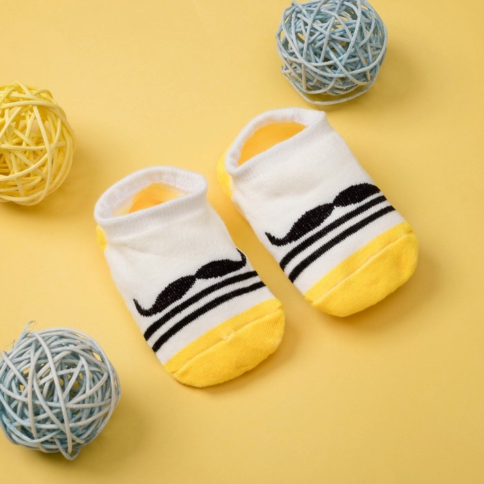 Носки низкие со стоперами "Джентльмен" р-р 10 см,белый