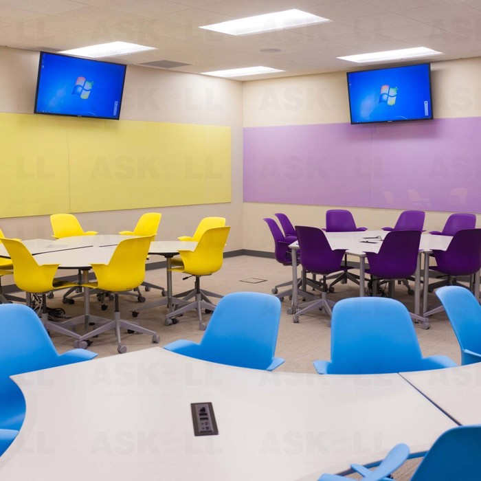 Доска магнитно-маркерная стеклянная 100*200 LUX, внутр крепл, цв розовый S100200-045