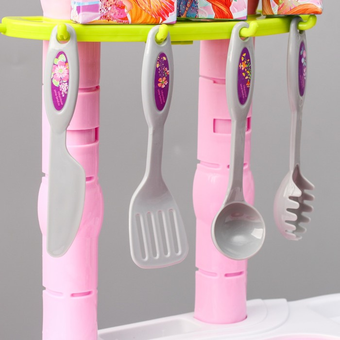 Игровой модуль "Волшебная кухня-чемоданчик" феи ВИНКС, 18 предметов + наклейки