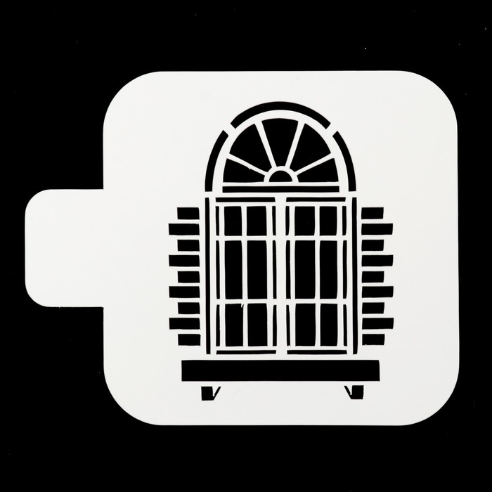 Трафарет квадратный "Окно" 9х9 см