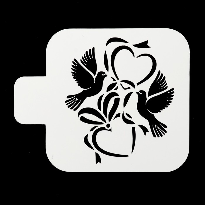 Трафарет квадратный "Свадебный" 9х9 см