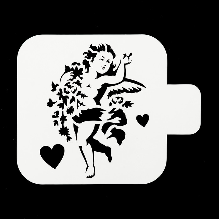 Трафарет квадратный "Влюбленность" 9х9 см