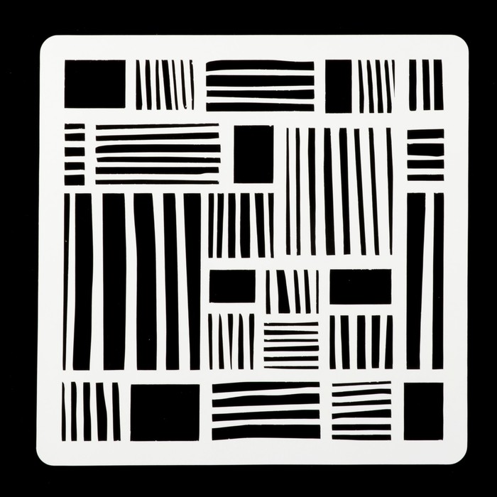 Трафарет квадратный "В разном направлении" 15х15 см