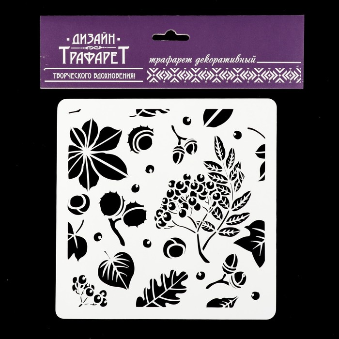 Трафарет квадратный "Русская душа" 15х15 см