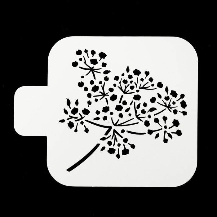 Трафарет квадратный "Цветущий укроп" 9х9 см