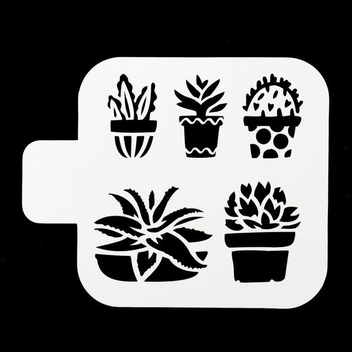 Трафарет квадратный "Кактусы" 9х9 см