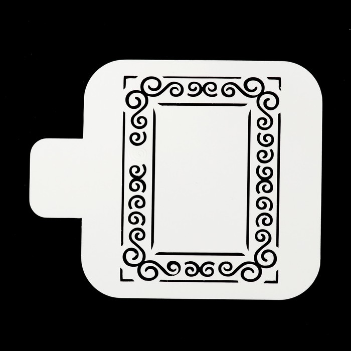 Трафарет квадратный "Багет узорный" 9х9 см