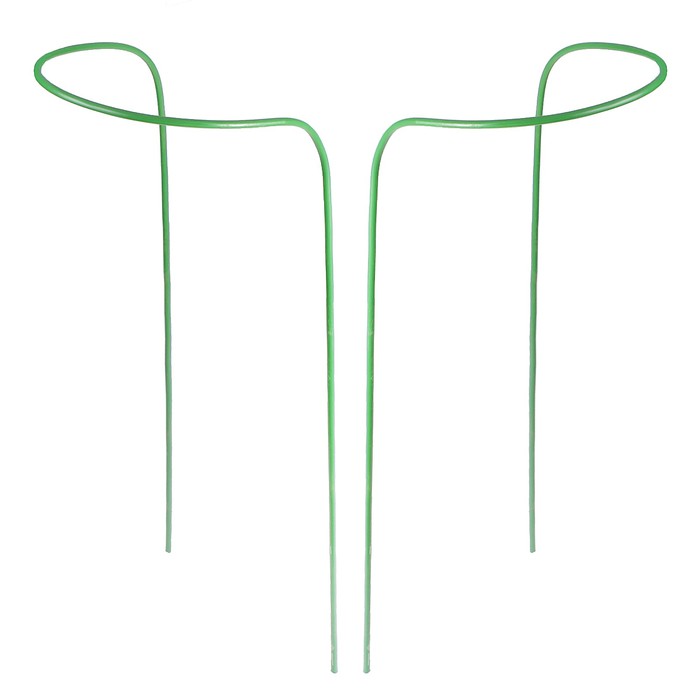 Кустодержатель, d=30 см, h=110 см, ножка d=1 см, металл, набор 2 шт., зелёный
