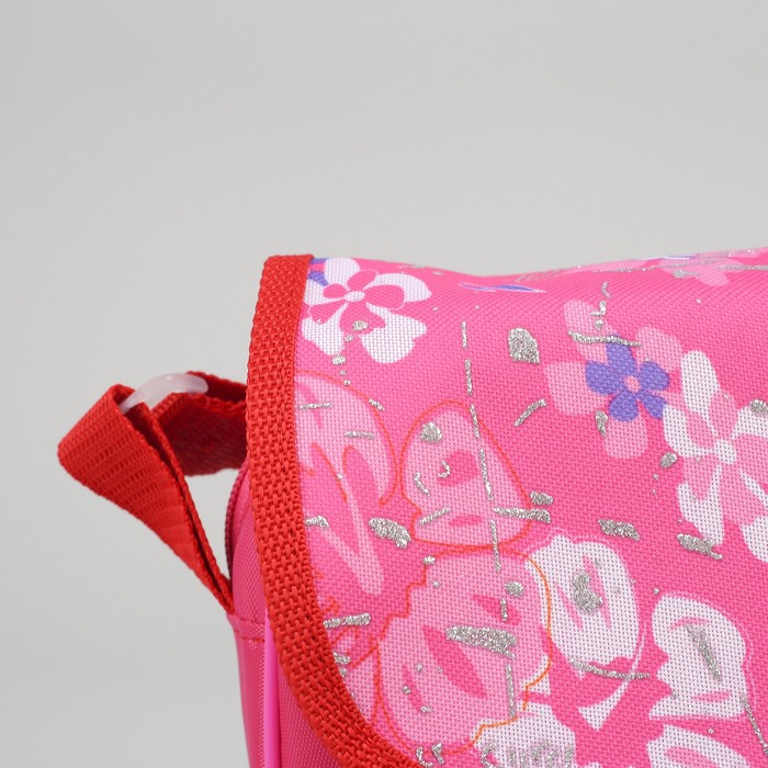 Сумка детская "Цветы", отдел на молнии, регулируемый ремень, цвет розовый