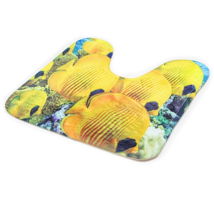 Набор ковриков для ванной и туалета 2 шт "Подводный мир"