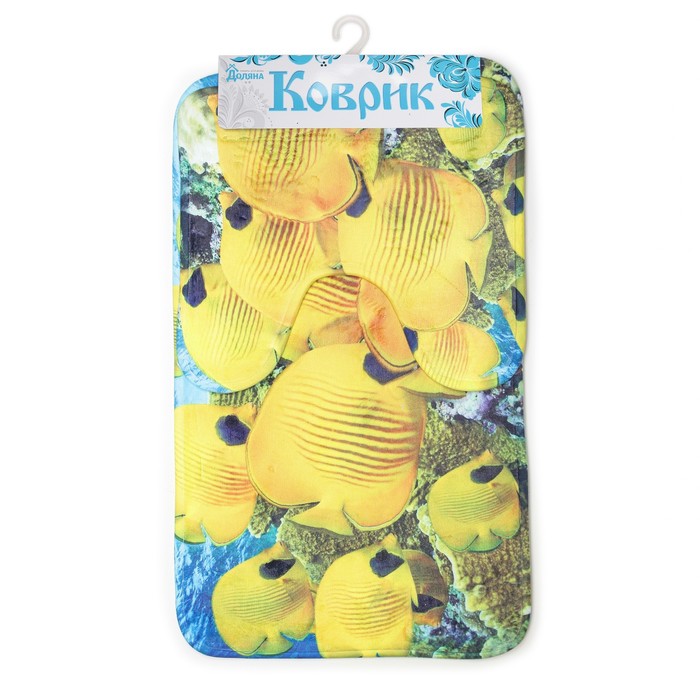 Набор ковриков для ванной и туалета 2 шт "Подводный мир"