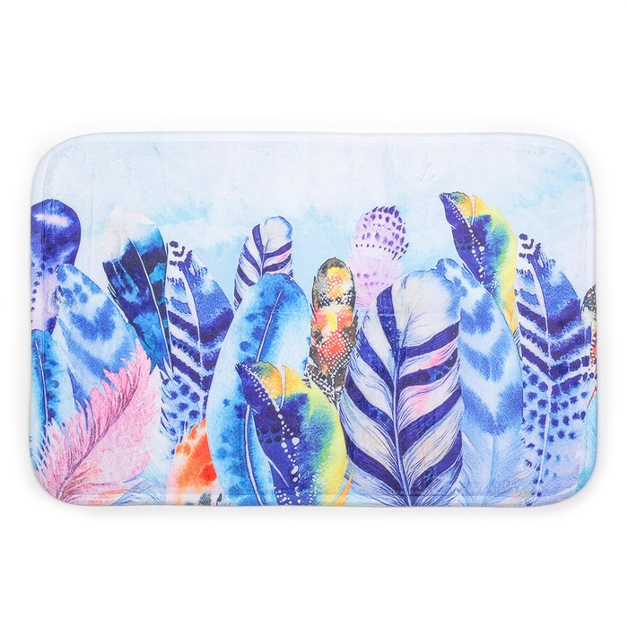 Коврик для ванной "Пёрышки"