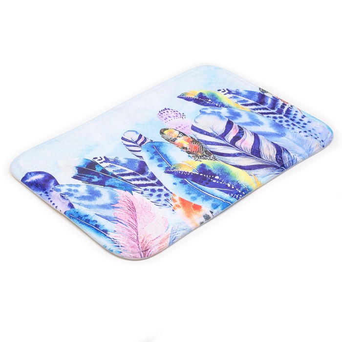 Коврик для ванной "Пёрышки"