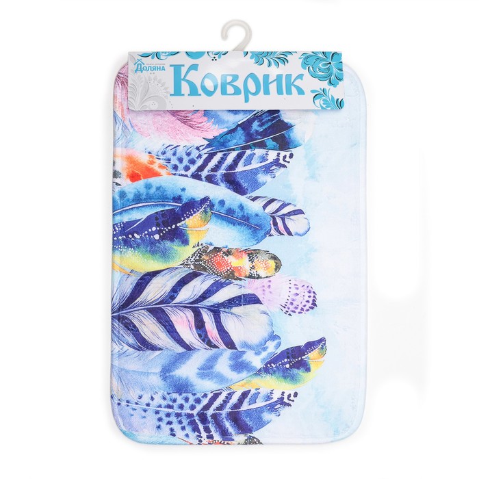 Коврик для ванной "Пёрышки"