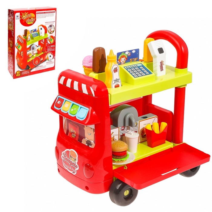 Игровой модуль "Магазин на колёсах" с аксессуарами, световые и звуковые эффекты, 37 предметов