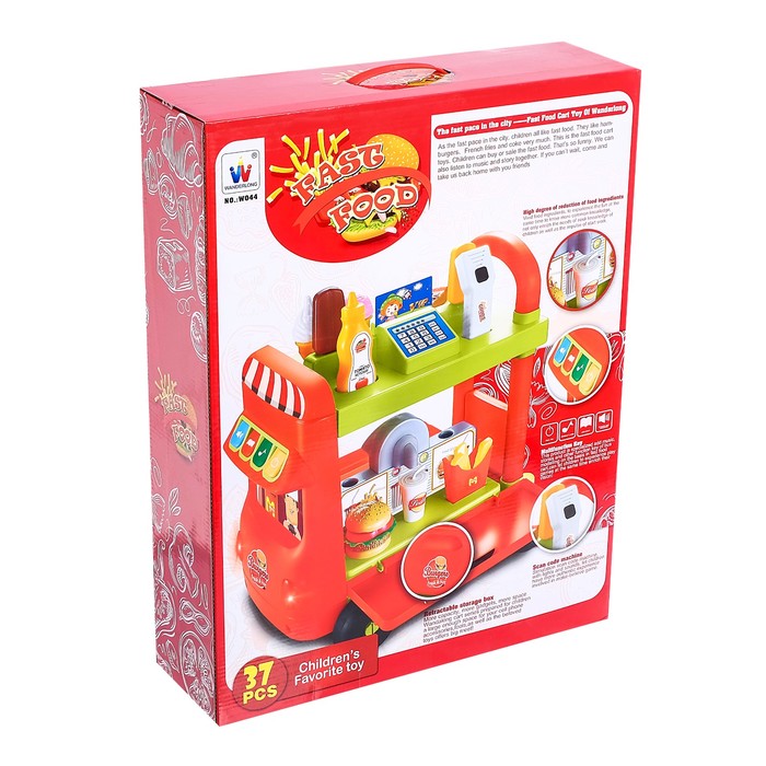 Игровой модуль "Магазин на колёсах" с аксессуарами, световые и звуковые эффекты, 37 предметов