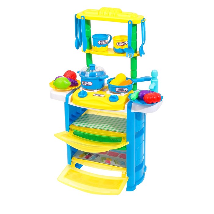 Игровой модуль «Кухня мечты» с аксессуарами, льётся вода из крана
