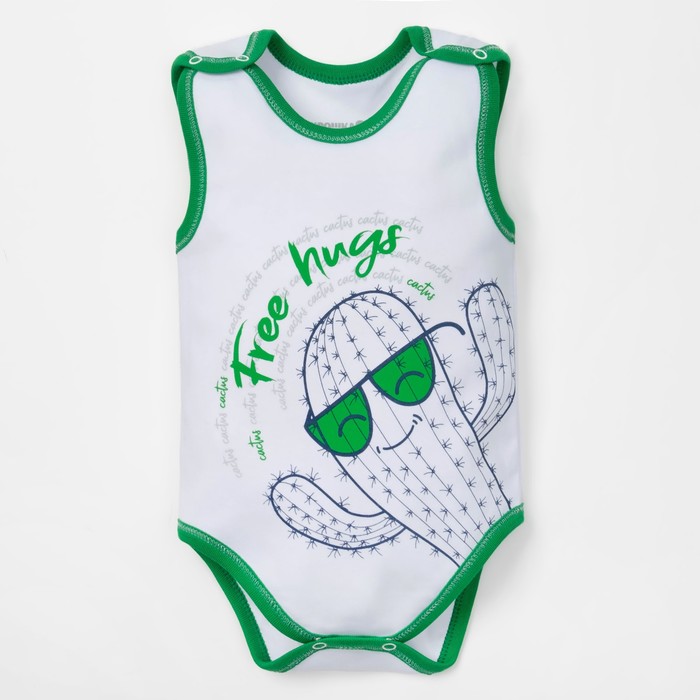 Боди детское без рукава Крошка Я "Мексика", рост 62-68см (3-6мес)