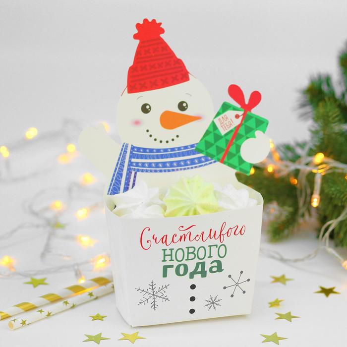 Снек-бокс "С Новым годом!" снеговичок