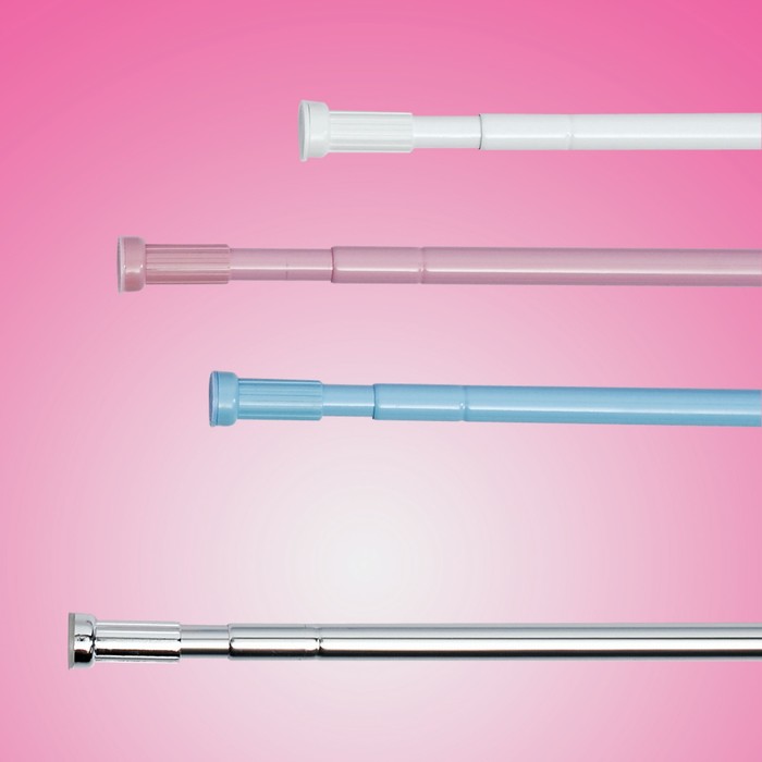 Карниз алюминий, без колец, цвет хром