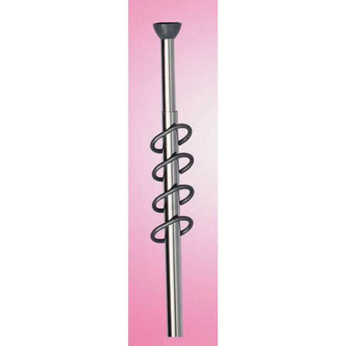 Карниз металлический, с кольцами, 115-220 см, цвет серый