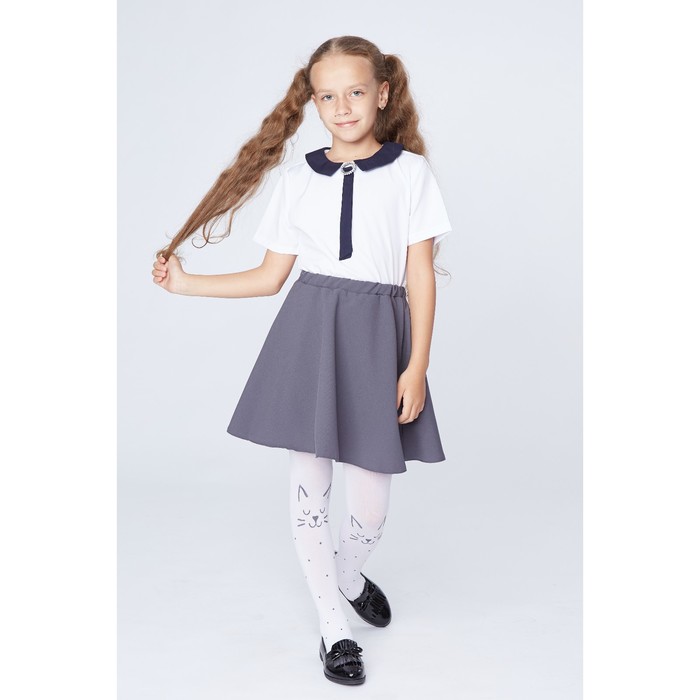 Юбка "Полусолнце", р-р 40, рост 152 см, цвет серый 2201 Гб