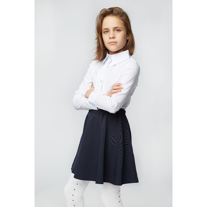 Юбка "Полусолнце",р-р 32, рост 128 см, цвет синий 2201Пк