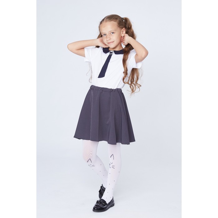 Юбка "Полусолнце",р-р 38, рост 146 см, цвет серый 2201Пк